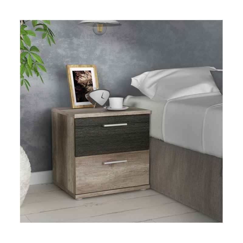 Szafka nocna z szufladami Skive SKVK011 dąb antyczny/touchwood
