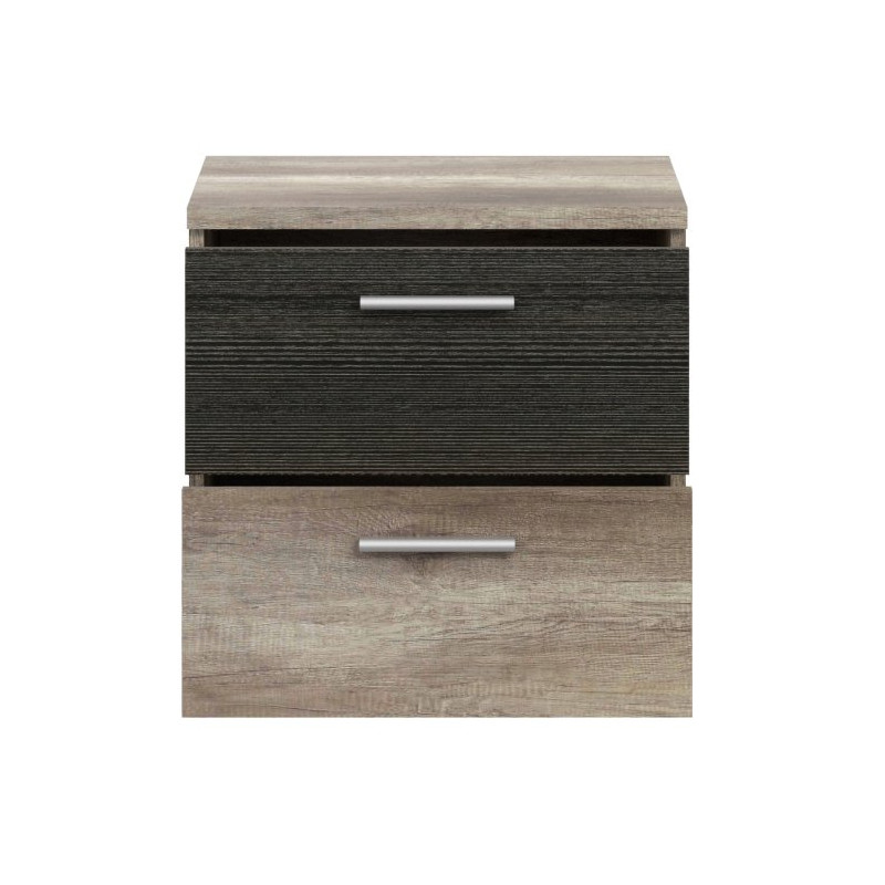 Szafka nocna z szufladami Skive SKVK011 dąb antyczny/touchwood
