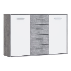Komoda z szufladami 120 cm Antuza NTU231 biały/beton jasnoszary