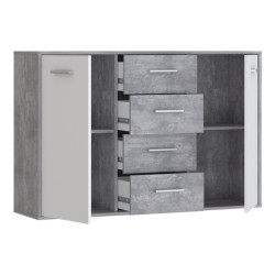 Komoda z szufladami 120 cm Antuza NTU231 biały/beton jasnoszary