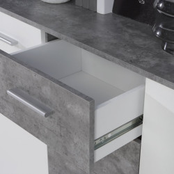 Komoda z szufladami 120 cm Antuza NTU231 biały/beton jasnoszary