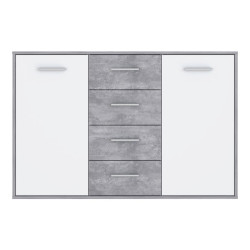 Komoda z szufladami 120 cm Antuza NTU231 biały/beton jasnoszary