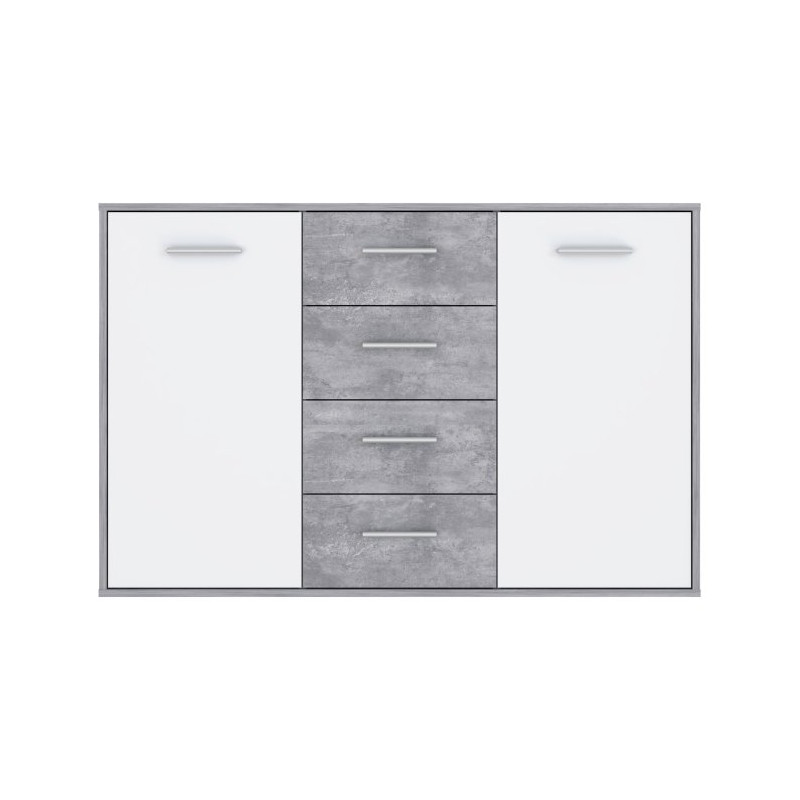 Komoda z szufladami 120 cm Antuza NTU231 biały/beton jasnoszary