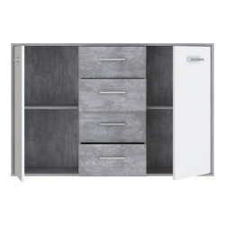 Komoda z szufladami 120 cm Antuza NTU231 biały/beton jasnoszary
