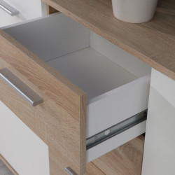 Komoda z szufladami 120 cm Antuza NTU231 biały/dąb sonoma