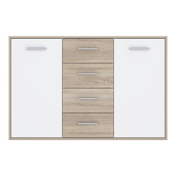 Komoda z szufladami 120 cm Antuza NTU231 biały/dąb sonoma