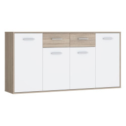 Komoda z szufladami 165 cm Antuza NTU241 biały/dąb sonoma