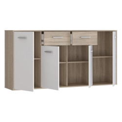 Komoda z szufladami 165 cm Antuza NTU241 biały/dąb sonoma