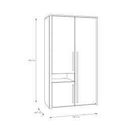 Szafa ubraniowa Surfinio SFNS721R - domowanie.pl