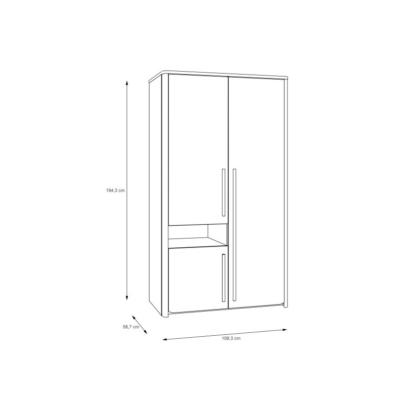 Szafa ubraniowa Surfinio SFNS721R - domowanie.pl
