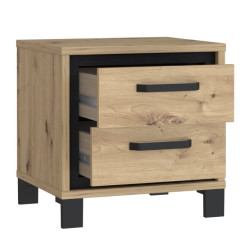 Szafka nocna 50 cm Trondheim TDHK011 dąb artisan/dąb czarny