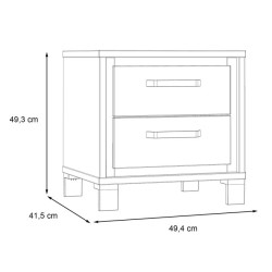 Szafka nocna 50 cm Trondheim TDHK011 dąb artisan/dąb czarny