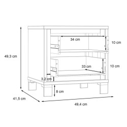 Szafka nocna 50 cm Trondheim TDHK011 dąb artisan/dąb czarny