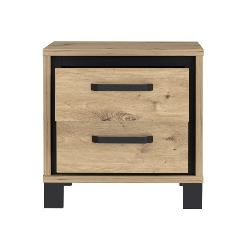 Szafka nocna 50 cm Trondheim TDHK011 dąb artisan/dąb czarny