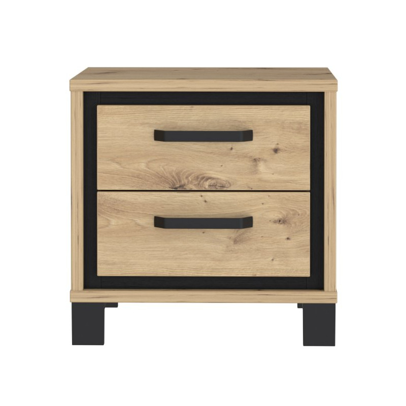 Szafka nocna 50 cm Trondheim TDHK011 dąb artisan/dąb czarny