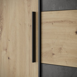 Szafa przesuwna 200 cm Narago KLTS62321 dąb artisan/beton