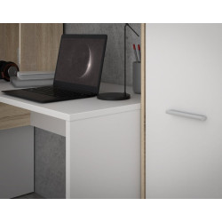 Biurko narożne z regałem NET106 ERBB541 biały/dąb sonoma