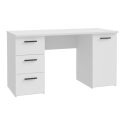 Biurko 140x60 cm z szufladami i szafką NET106 MT311 biały