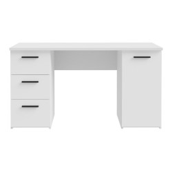 Biurko 140x60 cm z szufladami i szafką NET106 MT311 biały