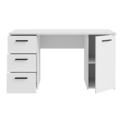 Biurko 140x60 cm z szufladami i szafką NET106 MT311 biały