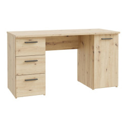 Biurko 140x60 cm z szufladami i szafką NET106 MT311 dąb artisan