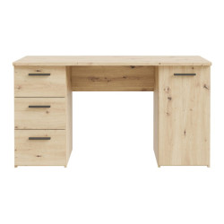 Biurko 140x60 cm z szufladami i szafką NET106 MT311 dąb artisan