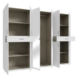 Szafa z lustrem 270 cm Serenade SNES931 biały