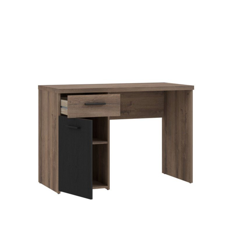 Biurko Tokio TOKB211 110x55 cm | dąb szlachetny/czarny