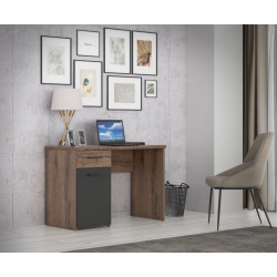 Biurko Tokio TOKB211 110x55 cm | dąb szlachetny/czarny