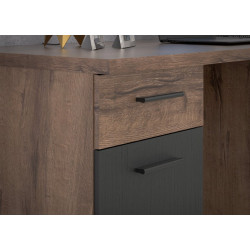 Biurko Tokio TOKB221 145x55 cm | dąb szlachetny/czarny