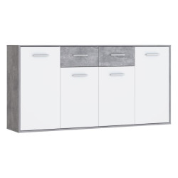 Komoda z szufladami 165 cm Antuza NTU241 biały/beton jasnoszary