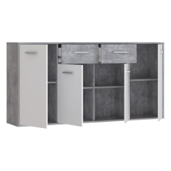 Komoda z szufladami 165 cm Antuza NTU241 biały/beton jasnoszary