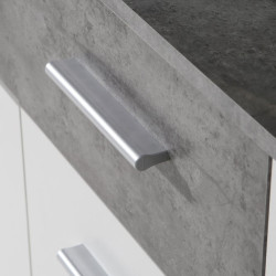 Komoda z szufladami 165 cm Antuza NTU241 biały/beton jasnoszary