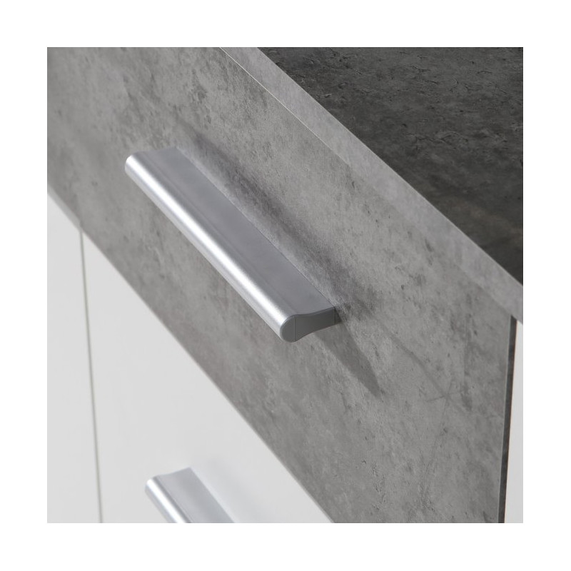 Komoda z szufladami 165 cm Antuza NTU241 biały/beton jasnoszary