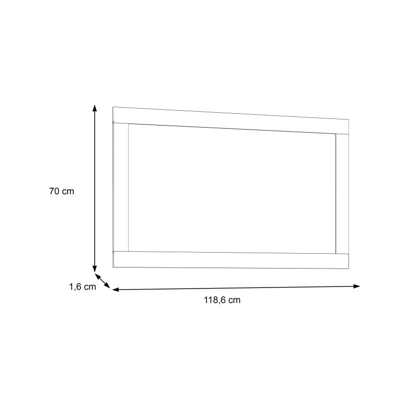Lustro wiszące Meble Forte ATRD10 dąb piaskowy