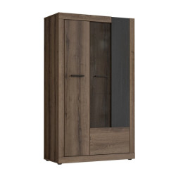 Witryna 90 cm Trass TRAV621R dąb szlachetny/dąb czarny