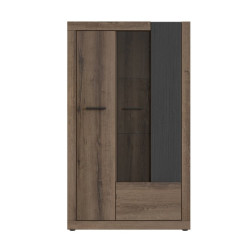 Witryna 90 cm Trass TRAV621R dąb szlachetny/dąb czarny