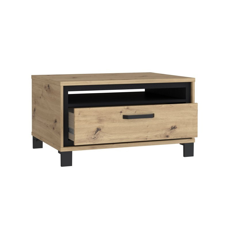 Stolik kawowy loft Trondheim TDHT514 dąb artisan/dąb czarny