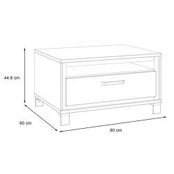 Stolik kawowy loft Trondheim TDHT514 dąb artisan/dąb czarny