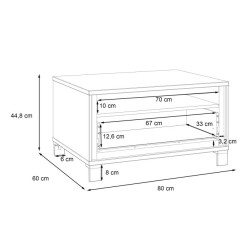 Stolik kawowy loft Trondheim TDHT514 dąb artisan/dąb czarny
