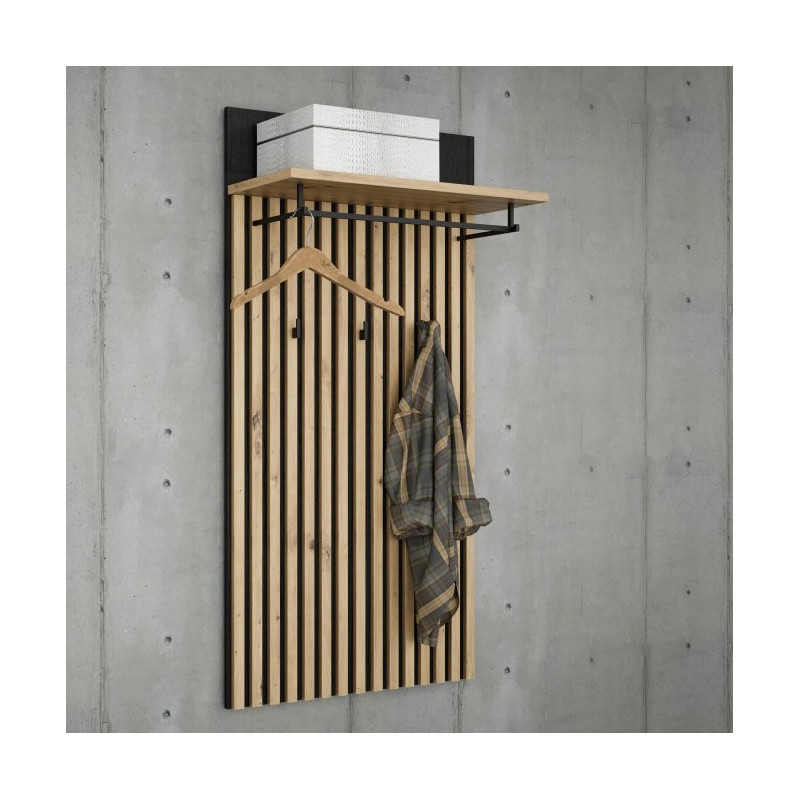 Panel ubraniowy Trondheim TDHD40 dąb artisan/dąb czarny