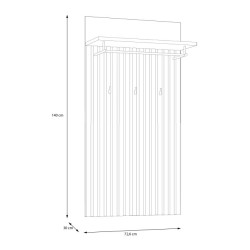 Panel ubraniowy Trondheim TDHD40 dąb artisan/dąb czarny