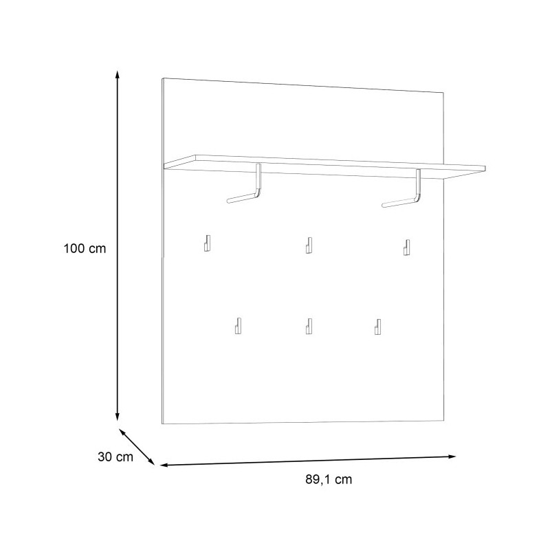 Panel ubraniowy Trondheim TDHD10 dąb artisan