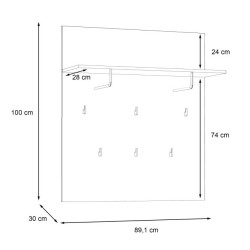 Panel ubraniowy Trondheim TDHD10 dąb artisan