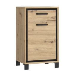 Szafka na buty loft Trondheim TDHD211 dąb artisan/dąb czarny