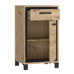 Szafka na buty loft Trondheim TDHD211 dąb artisan/dąb czarny