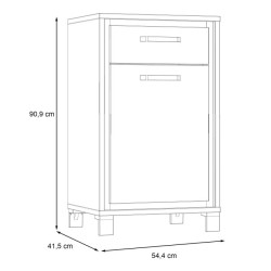 Szafka na buty loft Trondheim TDHD211 dąb artisan/dąb czarny