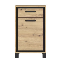 Szafka na buty loft Trondheim TDHD211 dąb artisan/dąb czarny