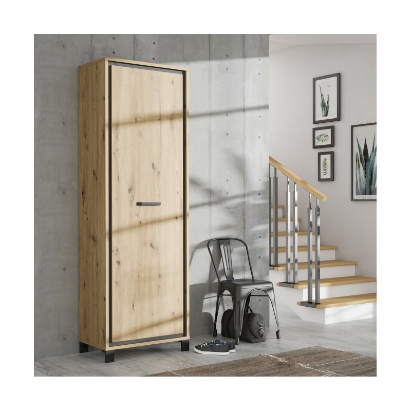 Szafa otwierana 70 cm Trondheim TDHS811 dąb artisan/dąb czarny