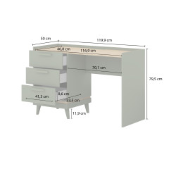 Biurko Scandi Typ 03 Dąb olejowany/Ceglany Helvetia Wieruszów